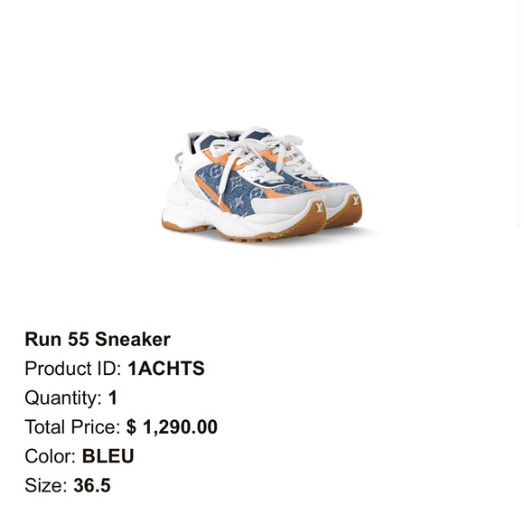 Louis Vuitton Denim Run 55 Sneaker - Picture 4 of 4